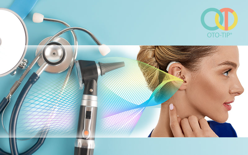 Hearing aide wearer and Oto-Tip